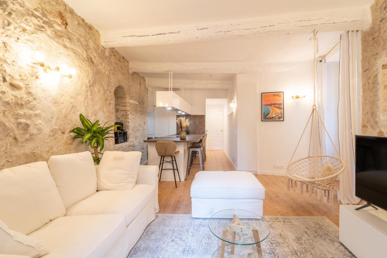 Fusion - Charme De L'ancien Et Confort Moderne - Vieux - 2 - Wifi - 5 Min Des Plages - 30 Min De Cannes Et Monaco Apartment